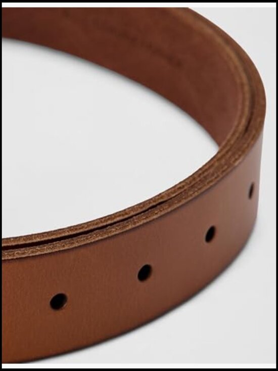 32mm Embossed Leather Belt with Harness Buckle
